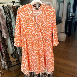 Rachel Zoe orange 🍊 mini dress in a flowy, summer dress ! Sz M